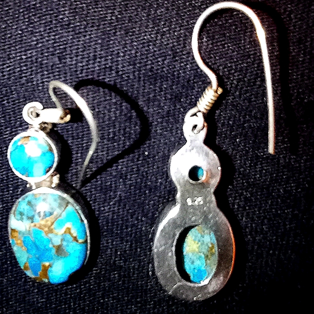 Genuine turquoise earrings